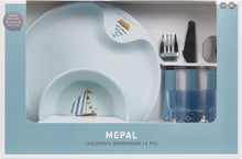 Afbeelding in Gallery-weergave laden, 6-delig kinderservies Mepal Mio. De set bestaat uit een bestek set, kinderglas, kinderbord en schaaltje. BB ECo Shop
