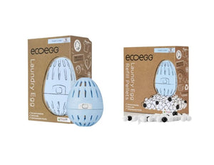 Met EcoEgg ervaar je wassen op een hele nieuwe manier. Het wasei is gevuld met wasparels die je was schoon en fris maken, je kunt hem opnieuw vullen met de refill BB Eco Shop