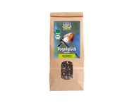 Geheel natuurlijk vogelvoer uit biologische zaden en noten, ook geschikt voor de voederhuisjes van Birdbox