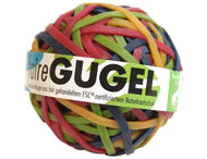 Een bal gemaakt van 180 elastiekjes gemaakt uit 100% eerlijk natuurrubber. Leuk om mee rond te stuiteren en handig als je een elastiekje nodig hebt. BB Eco Shop
