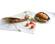 Afbeelding in Gallery-weergave laden, Neem je lunch mee in deze nette herbruikbare lunchzakjes van katoen. Geschikt voor bijvoorbeeld sandwiches en brood. Set van 2 BB Eco Shop
