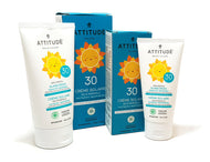 Anti-zonnebrandcrème van factor 30 die optimaal beschermt tegen ultraviolet straling, zowel A als B 
