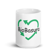 Dit is jouw BioBasura mok voor je ochtendkoffie, je avondthee en alles daartussenin! Hij is stevig en glanzend met onze unieke recycle print die bestand is tegen de magnetron en vaatwasser.